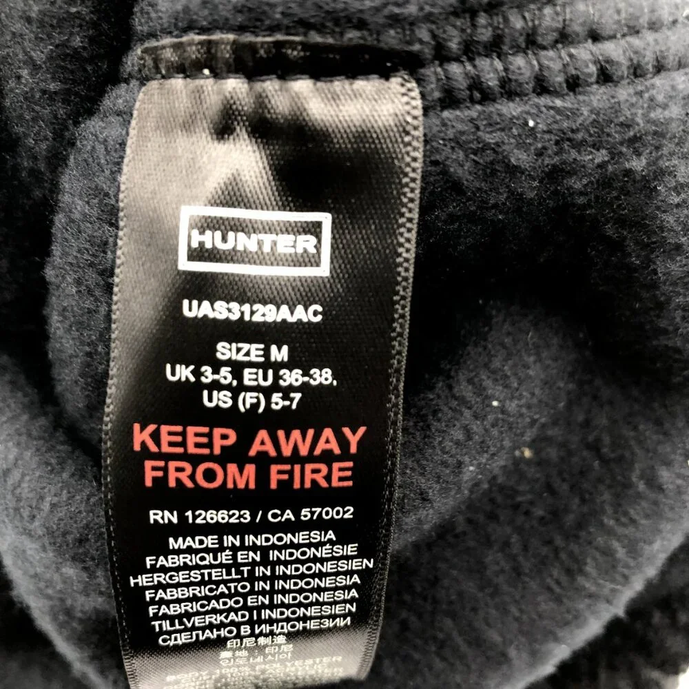 NWOB Hunter Original 6 Stitch Cable Knit Black Tall Boot Socks Liner